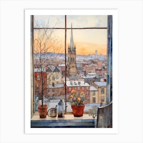 Winter Cityscape Boston Usa 3 Art Print