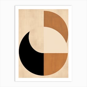 Kaleidoscopic Kinetics; Beige Mid Century Motion Art Print