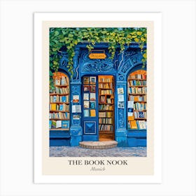 Munich Book Nook Bookshop 4 Poster Art Print