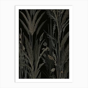 Black Grass Wallpaper Art Print