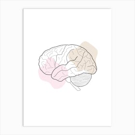 Human Brain Illustration Art Print