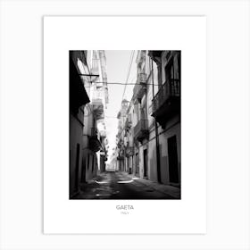 Poster Of Gaeta, Italy, Black And White Photo 2 Art Print