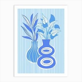 Blue Vases Art Print