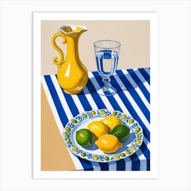 Lemons And Water Art Print