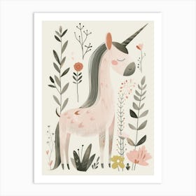 Charming Nursery Kids Animals Unicorn 1 Art Print