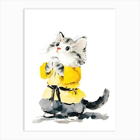 Kawaii Cat Art Print