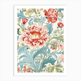 Victorian Floral Wallpaper 6 Art Print