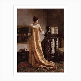 Lady Vintage Antique Portrait Painting Art Print