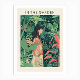 In The Garden Poster Green 14 Art Print