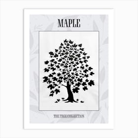 Maple Tree Simple Geometric Nature Stencil 2 Poster Art Print