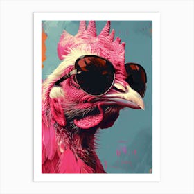 Rooster In Sunglasses Art Print