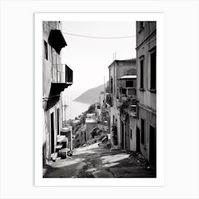 Cinque Terre, Italy, Black And White Photography 2 Art Print
