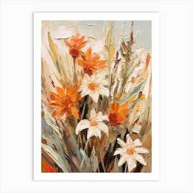 Fall Flower Painting Edelweiss 2 Art Print