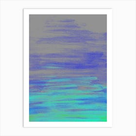 Minimalist Landscape Blue Art Print