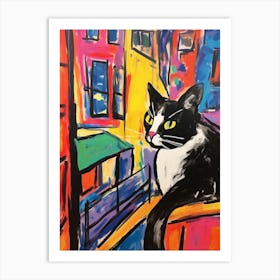 Painting Of A Cat In Alexandria Egypt 2 Art Print