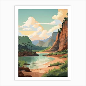 Kauai Hawaii, Usa, Graphic Illustration 2 Art Print