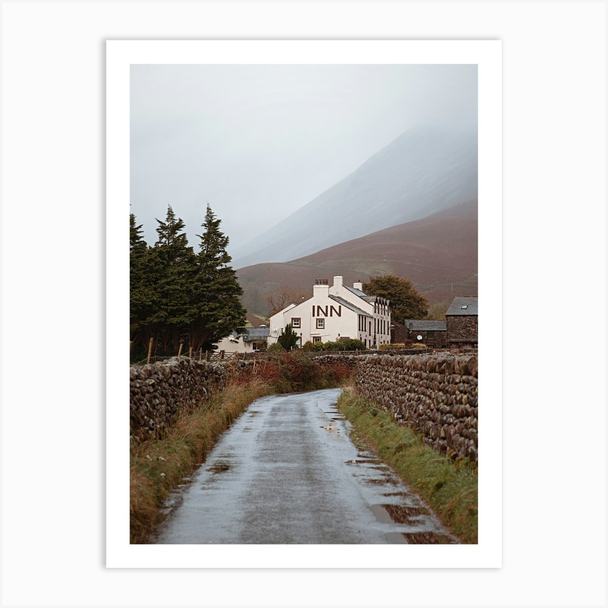 Lake District Inn Art Print by Frida Berg Photography