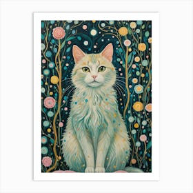 Cat In The Forest Art Print