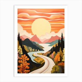 Sunset Road Art Print