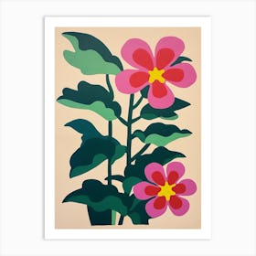 Cut Out Style Flower Art Lobelia Art Print