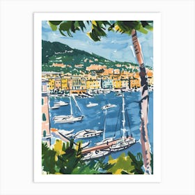 Travel Poster Happy Places Genoa 3 Art Print