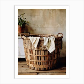 Wicker Basket Art Print