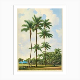 Sandy Island Anguilla Vintage Art Print