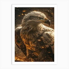 Eagle In Flames Art Print