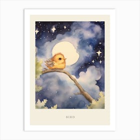 Baby Bird 1 Sleeping In The Clouds Nursery Poster Art Print