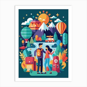 Travel Together Art Print Art Print