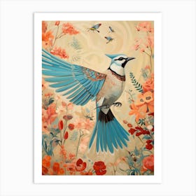 Blue Jay 3 Detailed Bird Painting Art Print