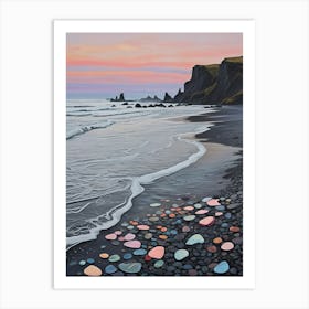 Pebbles On The Black Beach Art Print