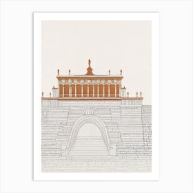 Hermitage Museum Saint Petersburg Boho Landmark Illustration Art Print