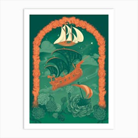 Hanging Ships Art Print