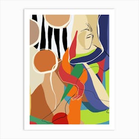 Woman sitting Art Print