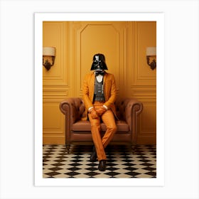 Darth Vader In Wes Anderson Style 12 Art Print