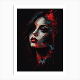 Vampire Abstract Painting (2) Art Print