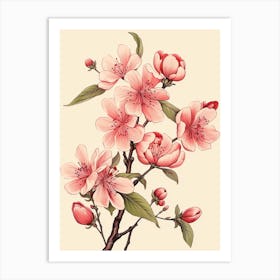 Sakura Cherry Blossom 6 Vintage Japanese Botanical Art Print