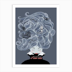 When I close my eyes, I can sea 1 Art Print