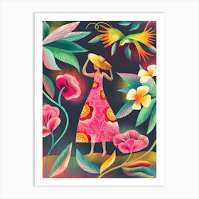 Tropical Lady Art Print