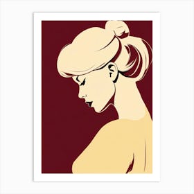 Profile in Warm Tones Art Print