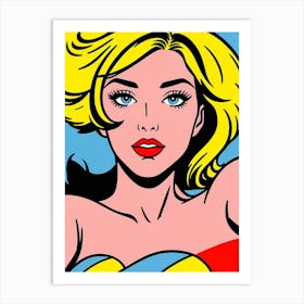 Wonder Woman Pop Art Art Print