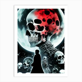 Skeletons And Skulls Art Print