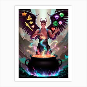 Wizard Of The Cauldron Art Print