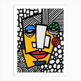 Cubism Art Face 1 Art Print