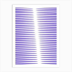 Purple And White Stripes Art Print