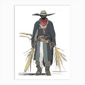 Cowboy Character Concept Art Print