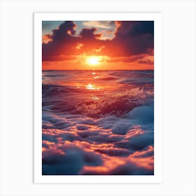 Sunset In The Ocean Art Print