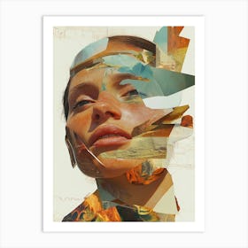 Collage Portrait Of A Woman Art Print