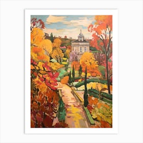 Autumn City Park Painting Villa Doria Pamphili Rome Italy 1 Art Print